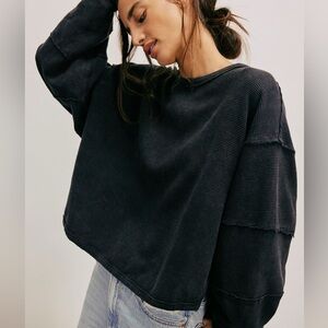 Free People | We the Free Total Eclipse Tee | Black | Size S